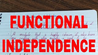 Functional independence in software engineeringWhat is functional independence [upl. by Fabrin393]