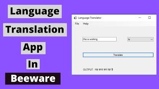 Language Translation App In BeeWare  BeeWare Tutorial For Beginners [upl. by Radie]