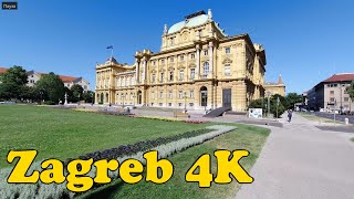 Walk around Zagreb Croatia 4K [upl. by Sitoiganap833]