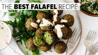 THE BEST FALAFEL RECIPE  crispy fried and baked falafel vegan [upl. by Neukam]