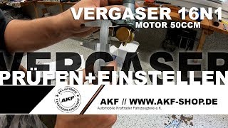 Vergaser 16N1  Prüfung und Grundeinstellung Tutorial [upl. by Pickens]