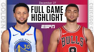 Golden State Warriors vs Chicago Bulls FULL GAME HIGHLIGHTS  NBA on ESPN [upl. by Annaoy210]