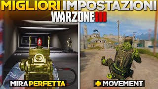 MIGLIORI IMPOSTAZIONI per MIRA e MOVEMENT su WARZONE 3 MIRA PERFETTA  AIM ASSIST MIGLIORE da USARE [upl. by Alben]