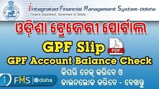 Odisha How to Check and Download GPF Account Slip Step by Step Process [upl. by Gannie]