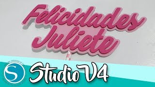 Silhouette Studio V4  Topo de Bolo Simples e Fácil [upl. by Attevroc]