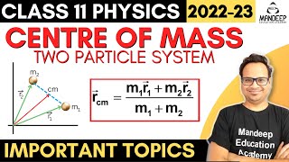 Centre of mass of two particle system  Physics Class 11 Important Derivations [upl. by Albion785]