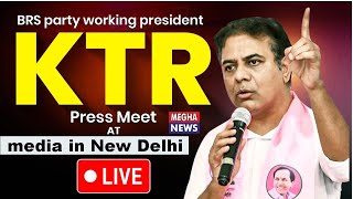 🔴LIVE  BRS Working President KTR addressing the media in New Delhi BRS [upl. by Aeli588]