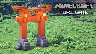 Minecraft EASY Japanese Torii Gate Tutorial How To Build [upl. by Ignazio]