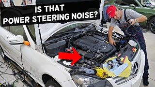 IS THAT POWER STEERING WHINE NOISE ON MERCEDES W203 W204 W202 C180 C200 C220 C230 C250 C280 C300 [upl. by Hapte420]