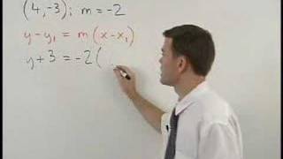 Point Slope Form  MathHelpcom  Algebra Help [upl. by Mauricio63]