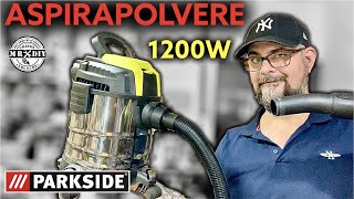 Aspirapolvere Parkside lidl 1200W aspiraliquidi PWD 12 A1 [upl. by Aicenert748]