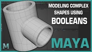 Maya 2018 3d Modeling Tutorial Creating Complex Shapes Using Booleans in Maya [upl. by Malinin]