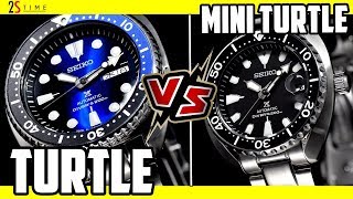 SEIKO DIVER  TURTLE SRPC25K1 vs MINI TURTLE SRPC35K1 [upl. by Tesil]