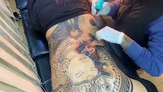 Timelapse of a big project tattoo  nag Devi [upl. by Ethan20]