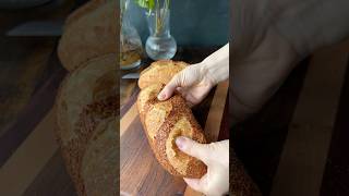 Fırın Torbasında Susamlı Baget Ekmek ekşimaya sourdoughbread sourdough maya recipe food [upl. by Christoforo101]