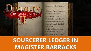 Sourcerers ledger in magister barracks Divinity Original Sin 2 [upl. by Sehcaep]