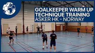 Goalkeeper Warm Up  Technique Training  U15  Norway Asker HK Koprivica  Handball inspires [upl. by Dambro]