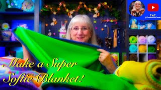 Make a Double FLEECE SUPER SOFTIE Blanket Tutorial Step by Step [upl. by Gautious]