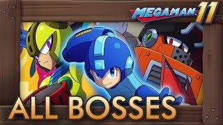 Mega Man 11  All Bosses [upl. by Robinson]