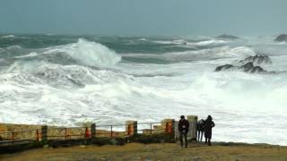 Tempête Ulrika du 13 février 2016 à Quiberon à marée basse [upl. by Noled]