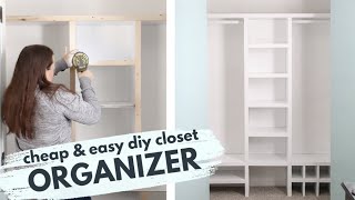 Build a DIY Closet Organizer for Cheap less than 75 [upl. by Anele]