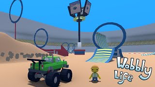 DOING INSANE TRICKS WITH SUPER MONSTER TRUCKS in WOBBLY LIFE [upl. by Latrell]