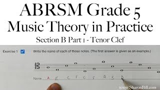 ABRSM Music Theory Grade 5 Section B Part 1 Tenor Clef with Sharon Bill [upl. by Selrahcnhoj]