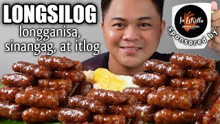 LONGSILOG  FILIPINO BREAKFAST  INDOOR COOKING  MUKBANG PHILIPPINES [upl. by Willmert]