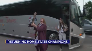 DobynsBennett Softball seniors return from a championship straight to graduation [upl. by Mccahill502]