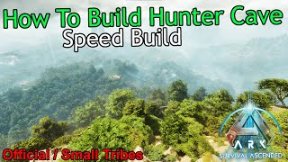 How To Build A Turret Wall In Hunter Cave  Ark Survival Ascended PVP Speed Build [upl. by Gabriella836]