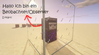 Wie funktioniert ein BeobachterObserver in Minecraft  Erklärvideo  GermanDeutsch [upl. by Laemaj]