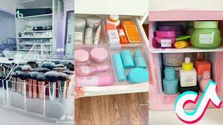 Organizing Makeup and Skincare ASMR🌷  Best Aesthetic Tiktok [upl. by Tizes]