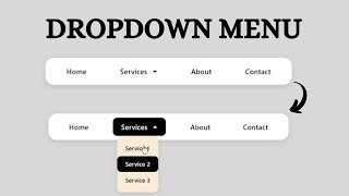 How to create Dropdown Menu in HTML amp CSS [upl. by Llegna]