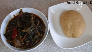 How to Cook AFANG SOUP without Blending the Okazi Leaf [upl. by Enyalahs595]