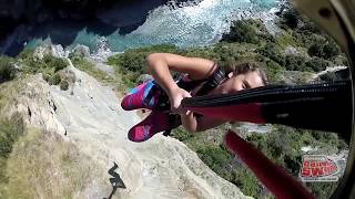 New Zealand Shotover Canyon Swing  Seven Count Jump  female backpacker screams to death [upl. by Gardal]