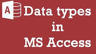 Data types in MS Access [upl. by Lleret]