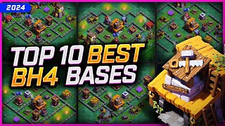 NEW BEST BH4 BASES Stage 12 😍 TOP 10 Builder Hall 4 Base Links for 2024  Clash of Clans [upl. by Clifford]