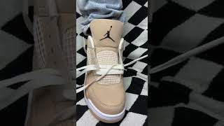 How to Lace Jordan 4 Shimmer Lacing Tutorial  Best way to lace your Sneaker [upl. by Zoeller]