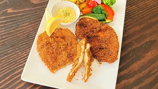 Chicken Schnitzel Easy way to make light crispy crunchy and delicious Schnitzel [upl. by Kirstyn]