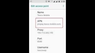 Tesco Mobile APN Settings UK 4G Android [upl. by Annetta]