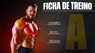 Montando um TREINO A de PEITO OMBRO E TRÃCEPS com TODOS EXERCÃCIOS e NÂº DE SÃ‰RIES [upl. by Holzman645]