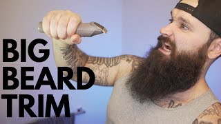 How to trim your BIG Beard At Home  Tutorial [upl. by Ivah]