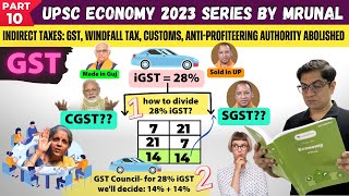 Economy Win23 Ep10 Indirect Taxes GST Windfall Tax Customs etc by TheMrunalPatel [upl. by Ardnad157]