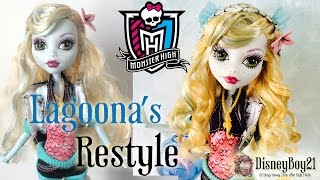 How To Restyle Monster High Lagoona Blue Doll Hair Tutorial  Restoring PreLoved Dolls [upl. by Siana]