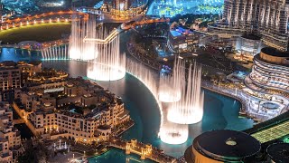 The Dubai Fountain  Amazing show  beautiful song [upl. by Cosenza]