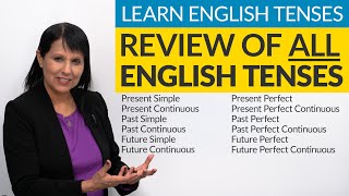 Learn English Tenses Review of ALL 12 TENSES in English [upl. by Zetniuq]