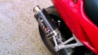 Honda VFR 800 FI Devil exhaust [upl. by Chatwin]