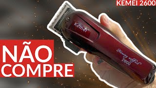 Kemei 2600 VALE A PENA Opinião SINCERA Maquina de cortar cabelo [upl. by Valenta]