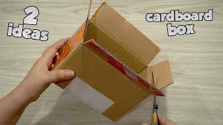 ✔ 2 Cardboard BOX Ideas 😱😍  DIY RECYCLE CARDBOARDS [upl. by Stortz]