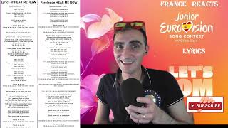 🌎FRANCE REACTS EUROVISION JUNIOR SPAIN 2024 UKRAINE LYRICS🌎 [upl. by Eirok]